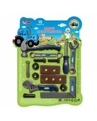 Набор инструментов СИНИЙ ТРАКТОР блист.30*39,5*3см ИГРАЕМ ВМЕСТЕ в кор.2*36шт