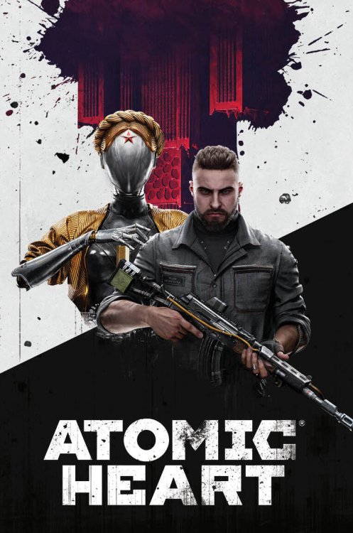 Вселенная Atomic Heart/Атомик Харт Обложка для паспорта. Atomic Heart. Близняшка и майор Нечаев (ПВХ, 185х133 мм)