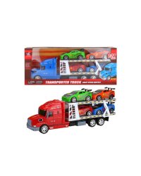Машинка инерционная "Автовоз с 4 гоночными машинками"(55*12,5*21,5 см)(в коробке) ( Арт. 1593487)