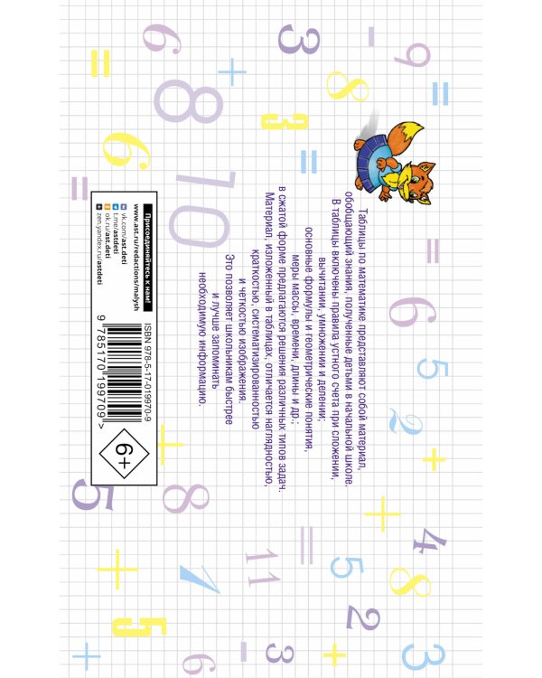 Таблицы по математике для начальной школы