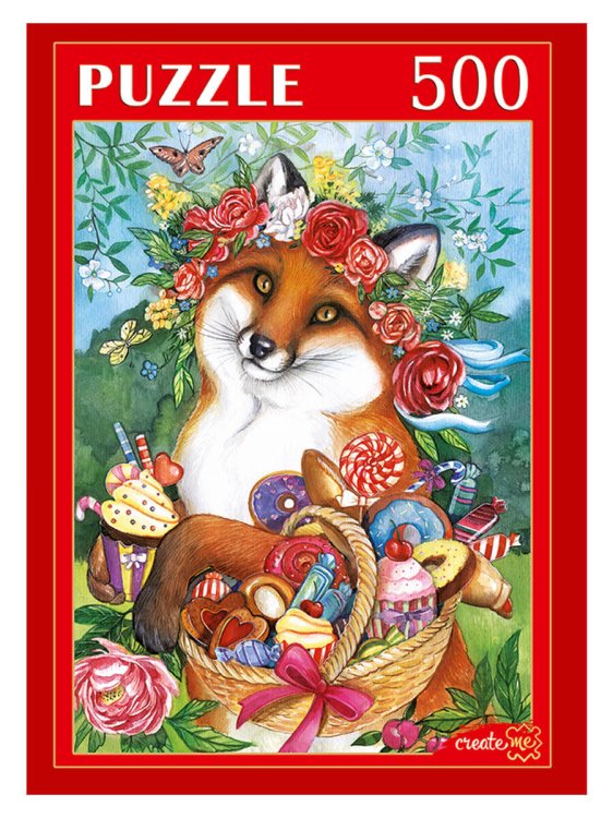 Обложка книги «ПАЗЛЫ 500 элементов. ХП500-5886 ЛИСА СО СЛАДОСТЯМИ»