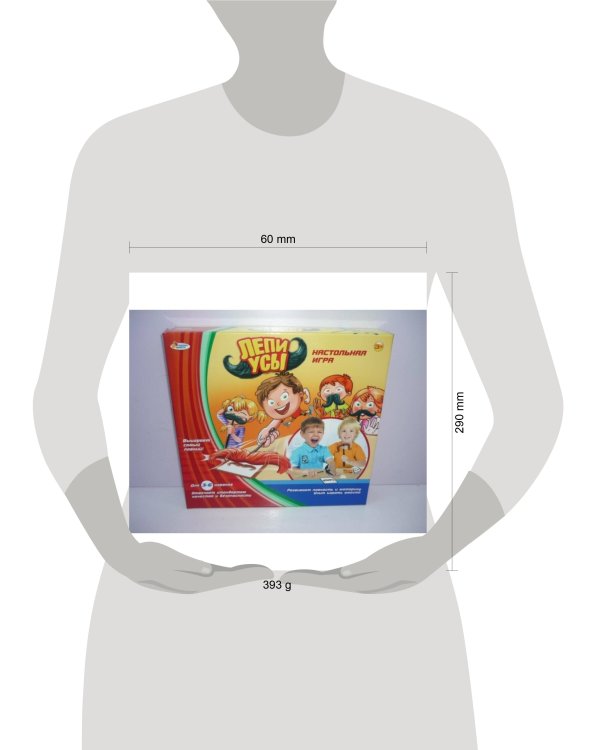 НАСТОЛЬНАЯ ИГРА "ИГРАЕМ ВМЕСТЕ" "ЛЕПИ УСЫ" В РУСС. КОР. в кор.2*24шт