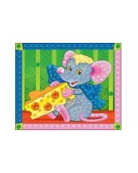 МОЗАИКА ИЗ ПАЙЕТОК. Формат А4. МЫШОНОК (Арт. М-4358)