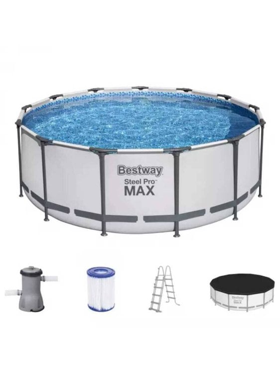 Бассейн Bestway 3.96mx1.22m в к-те,фильтр-насос,лестница,тент ( Арт. 5618W)