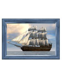 Алмаз.моз.квадратная 17x22 (класс.) с подр.,с полн.зап.(20 цв.) Большое парусное судно (Арт. F1-017)