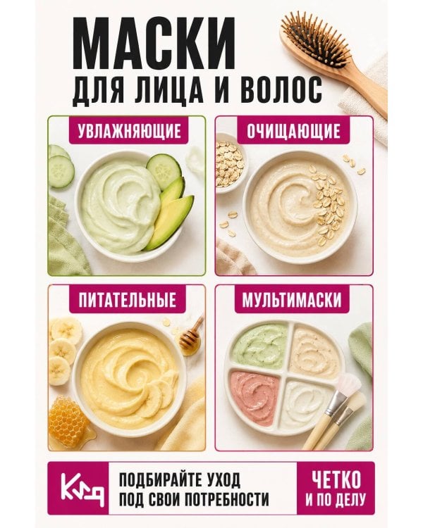 Дополнительное изображение книги «Домашние маски. Для волос, для лица»