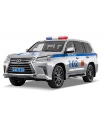 Машина металл "LEXUS LX-570 ПОЛИЦИЯ", длина 12 см, откр дв, багаж, инерц. Технопарк в кор.2*36шт