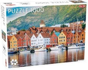 Пазлы 1000 дет (Юнитойс) 1000 дет.- Гавань Бергена, Норвегия