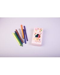 Рожок мороженого. Пластиковый пенал с фломастерами (24шт)