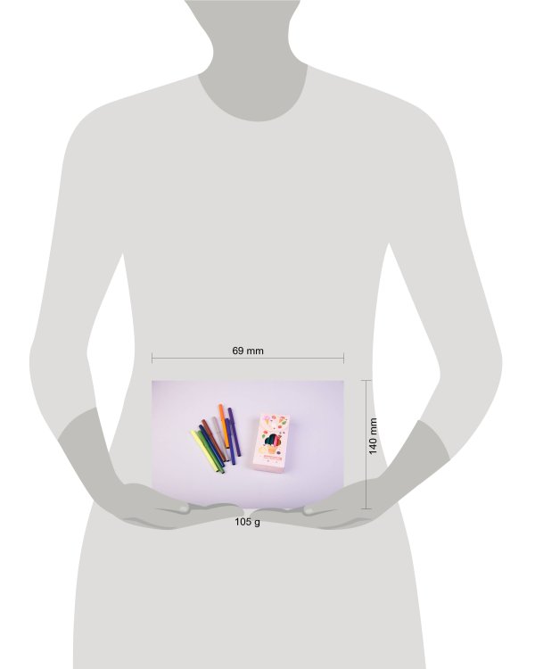 Рожок мороженого. Пластиковый пенал с фломастерами (24шт)