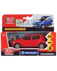 Машина металл RENAULT Sandero 12 см, открыв.двери, багажник, инерц. Технопарк в кор.2*24шт