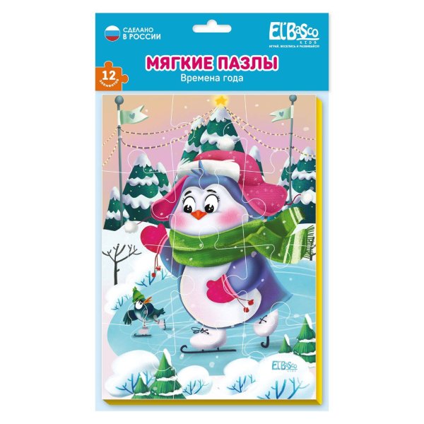 Мягкий пазл (Ярасту) Мягкий пазл А5 "Зима" 12 элементов
