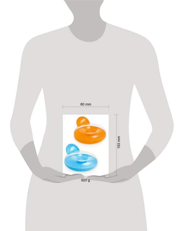 Матрас надувной для плавания 137x122 см. Кресло неоновое INTEX (2 вида). Арт. 58889EU