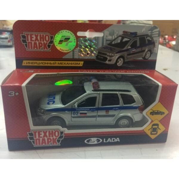 "ТЕХНОПАРК" БЕЗ СВЕТА И ЗВУКА (Умка) МАШИНА "ТЕХНОПАРК" МЕТАЛЛ. ИНЕРЦ. LADA KALINA CROSS ПОЛИЦИЯ 12СМ, ОТКРЫВ. ДВЕРИ В КОР. в кор.2*24шт