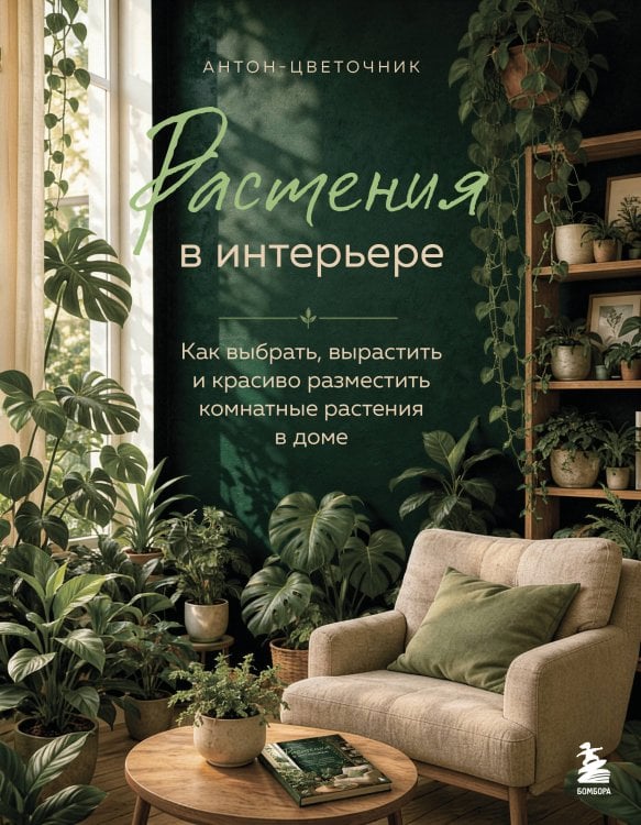 Обложка книги «Растения в интерьере. Как выбрать, вырастить и красиво разместить комнатные растения в доме» — Антон-цветочник, ISBN 9785042183041