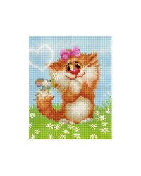 Мозаичные картины . Рыжая кошечка  (008-ST-PS)