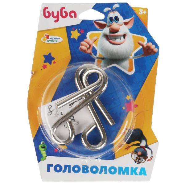 Головоломка мет. БУБА блист.13,4*10,2*4см ИГРАЕМ ВМЕСТЕ в кор.2*240шт