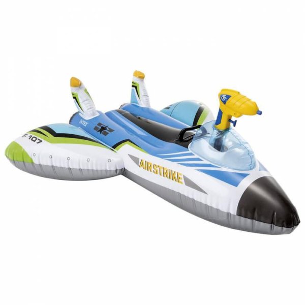 Плот для плавания 117x117 см. Самолет с водным пистолетом INTEX. Новинка. Арт. 57536NP