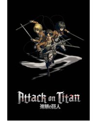 Блокнот в точку. Attack on Titan. Эрен, Армин и Микаса (А5, 64 л.)