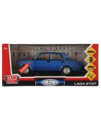 Машина металл свет-звук LADA 2107, 17 см, дв., кап.,баг.,инер.,синий,кор. Технопарк в кор.2*12шт