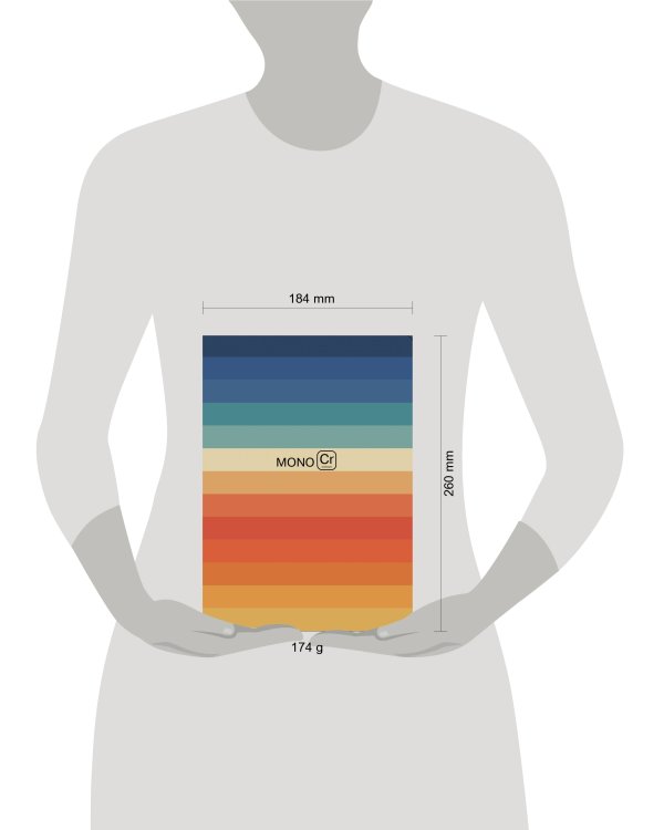 Блокнот. Monochrome (полоска) (формат А4, мягкая обложка, круглые углы, блок в точку)