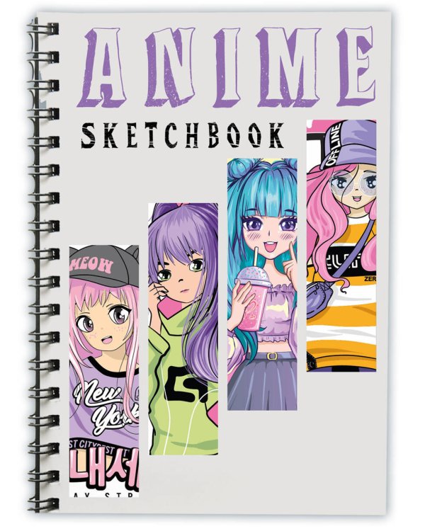 Скетчбук. Аниме (162х210 мм, на навивке, 40 л., плотность бумаги 160 гр.)