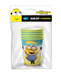 Minions 2. Набор бумажных стаканов, 6 шт*250 мл (3D дизайн)