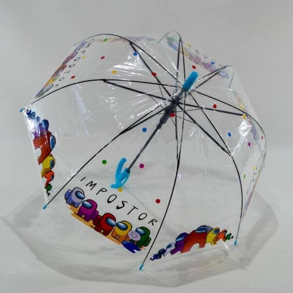ЗОНТЫ (Умка) Зонт детский among us r-50см, прозрачный, полуавтомат ИГРАЕМ ВМЕСТЕ в кор.5*12шт