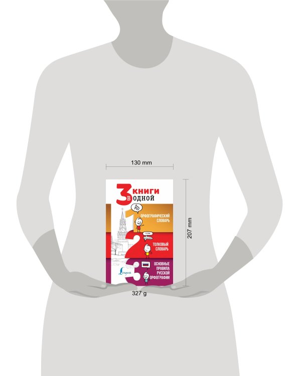 3 книги в одной: Орфографический словарь. Толковый словарь. Основные правила русской орфографии