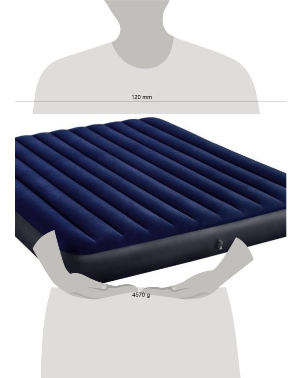 Матрас надувной CLASSIC DOWNY AIRBED FIBER-TECH 189x203x25 см INTEX. Новинка.(в коробке) Арт. 64755