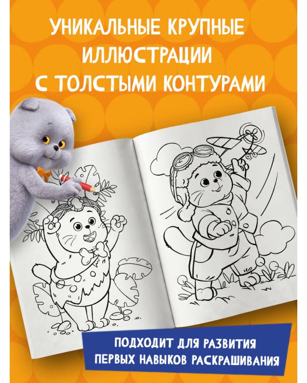 Кот Басик. Пушистые друзья. Раскраска
