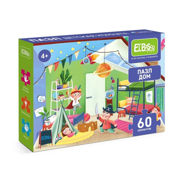 Пазлы 60 элементов (Ярасту) Пазлы "Дом. Детская" 60 элементов