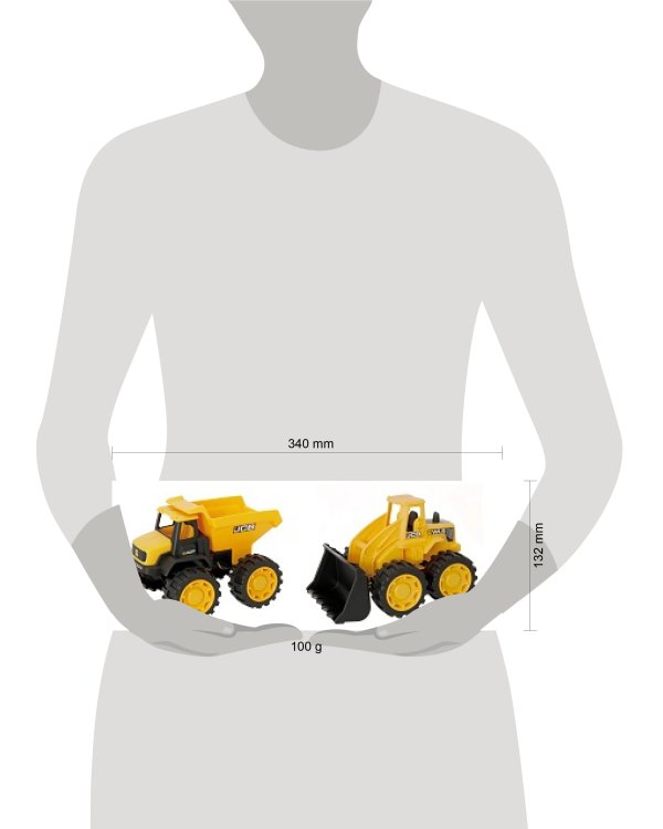 Набор JCB 18см 2 машинки (самосвал и погрузчик)