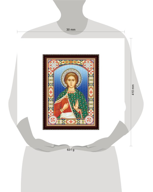 Алмазная мозаика 30х40 см с подр. c част.зап. (блест) Икона Святая Мученица Надежда (Арт. BH25)