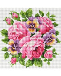 458-ST-PS Розы и анютины глазки