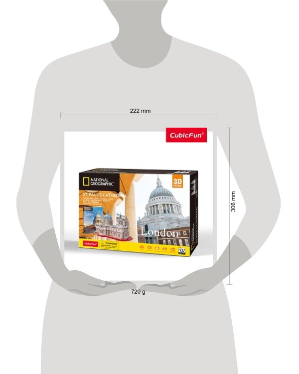 3D пазл National Geographic Собор Святого Павла, 107 деталей
