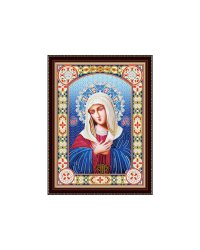 Алмаз. мозаика 30х40см с подр.c част.зап. (блест) Икона Умиление Пресвятой Богородицы №1 (Арт. BH19)