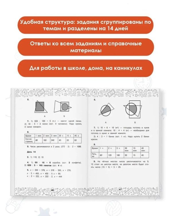 Математика. Повторяем и закрепляем пройденное в 3 классе за 14 дней