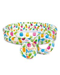 Бассейн надувной с мячом и кругом INTEX 132*28 см. Арт. 59469NP
