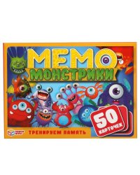 Монстрики. Карточная игра Мемо. (50 карточек). 125х170х40мм, карточки 65х95мм. Умные игры в кор50шт