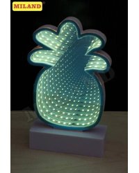 Зеркальный 3D светильник Ананас, желтый свет УД-9719