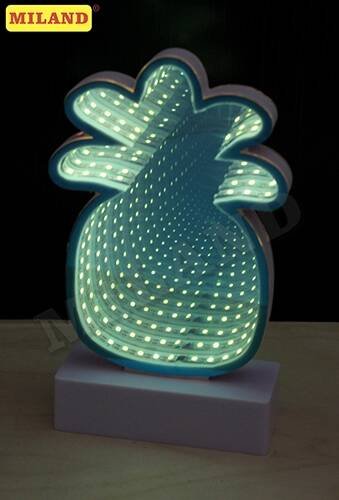 Зеркальные светильники (MILAND) Зеркальный 3D светильник Ананас, желтый свет УД-9719