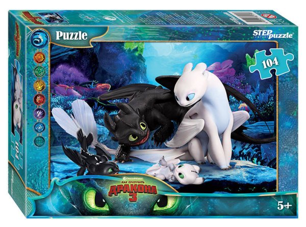 Мозаика "puzzle" 104 "Как приручить дракона - 3" (Dreamworks)