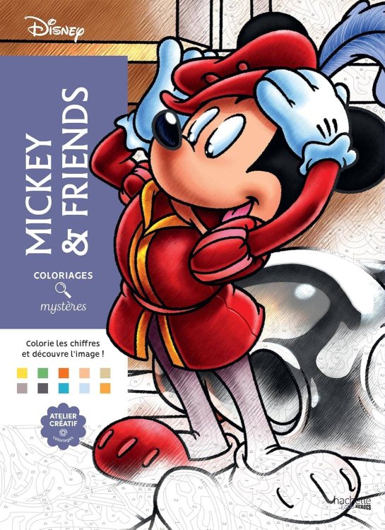 Coloriages mysteres Disney Mickey and friends Раскраска Волшебный мир Диснея Микки и его друзья /Книги на английском языке