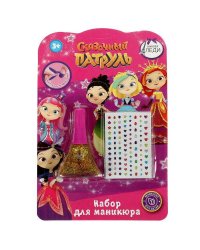Косметика ДЛЯ ДЕВОЧЕК СКАЗОЧНЫЙ ПАТРУЛЬ лак д/ногтей,золото с блестк,стразы МИЛАЯ ЛЕДИ в кор.2*180шт