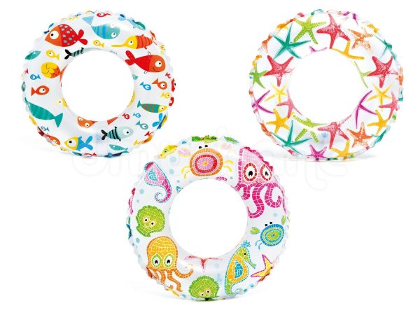 Круг надувной для плавания 51 см. Цветные рыбки INTEX Новый дизайн (3 вида). Арт. 59230NP