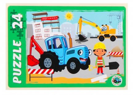 ПАЗЛЫ (Рыжий кот) 15. МАКСИ-ПАЗЛЫ 24 элемента. Лицензия/ СИНИЙ ТРАКТОР №6 (Арт. ПУ24-1776)