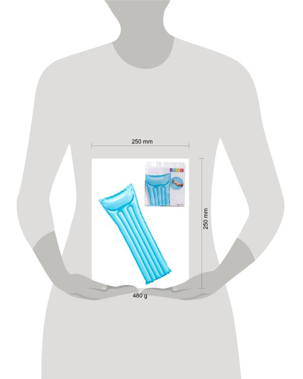 Матрас надувной для плавания 183x69 см. Матовый INTEX (3 вида). Арт. 59703NP