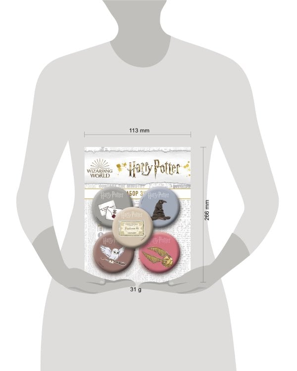 Набор значков. Гарри Поттер (5 шт.) (нов.оф.)