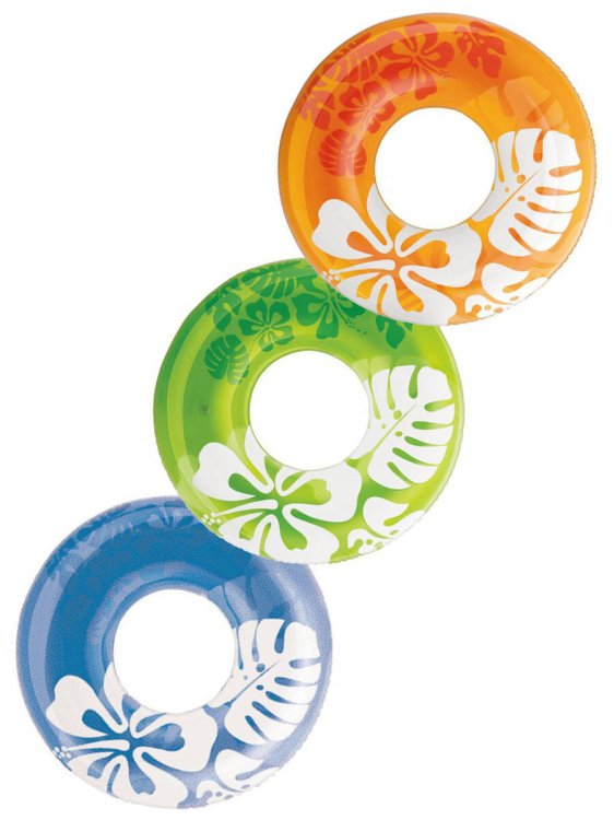 Круг надувной для плавания 91 см. Ясный цвет INTEX Новый дизайн (3 вида). Арт. 59251NP